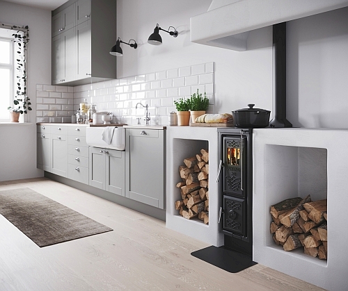 Kaminofen-Küchenofen Josef Davidssons Viking 30 in eier Küche
